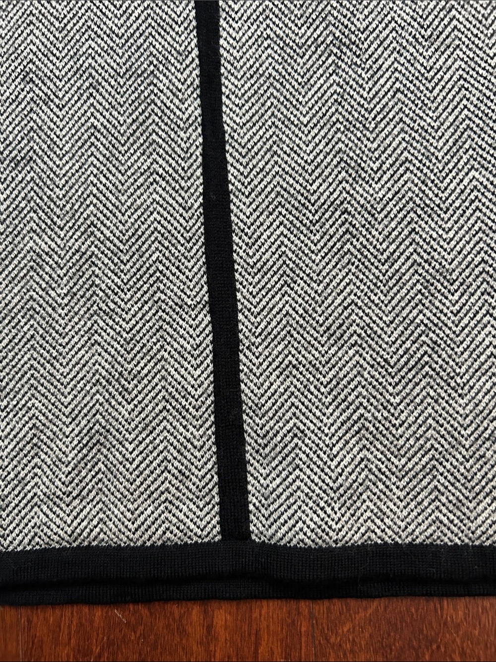 Cynthia Rowley 100% Extra Fine Merino Wool Herringbone Long-Sleeve Dress, Size L - Picture 6 of 14